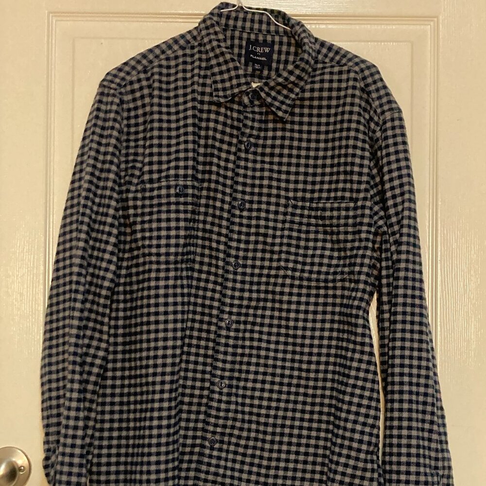 Men's flannel shirt by J. Crew blue sze XLT